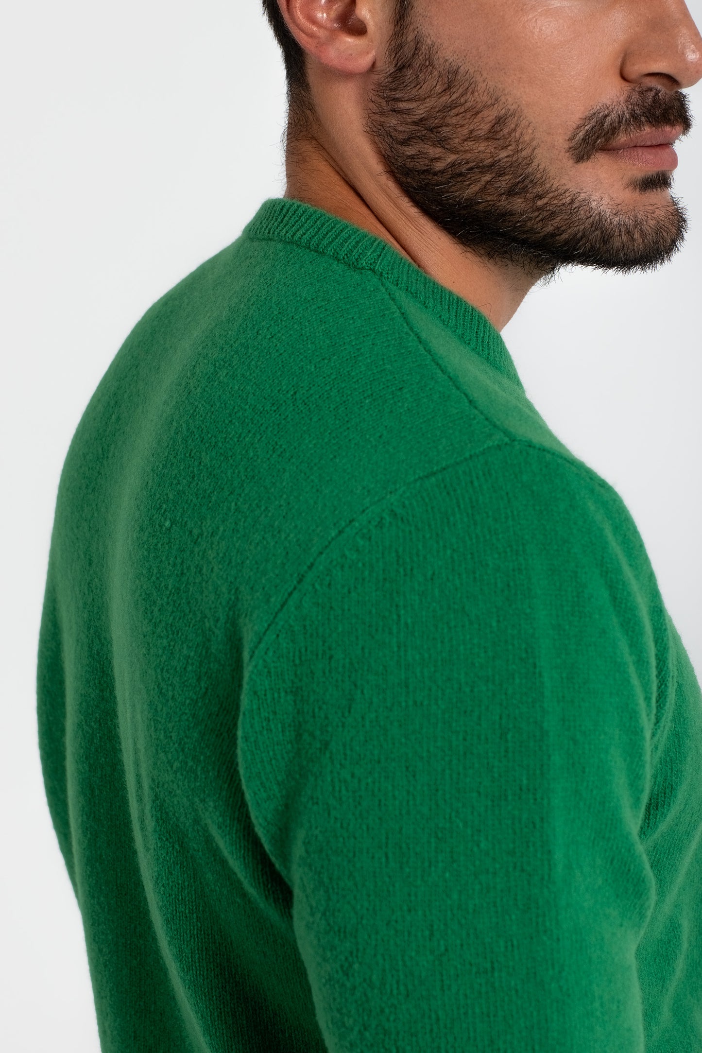 JERSEY LISO 100% LANA MERINO VERDE