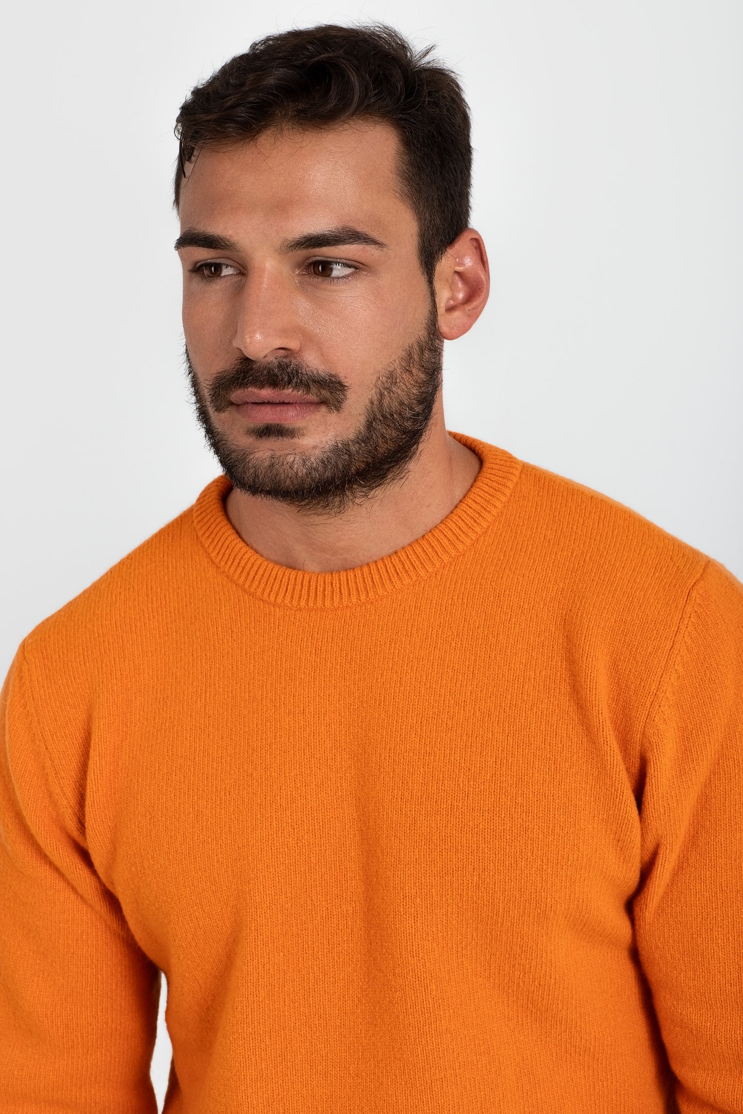 JERSEY LISO 100% LANA MERINO NARANJA