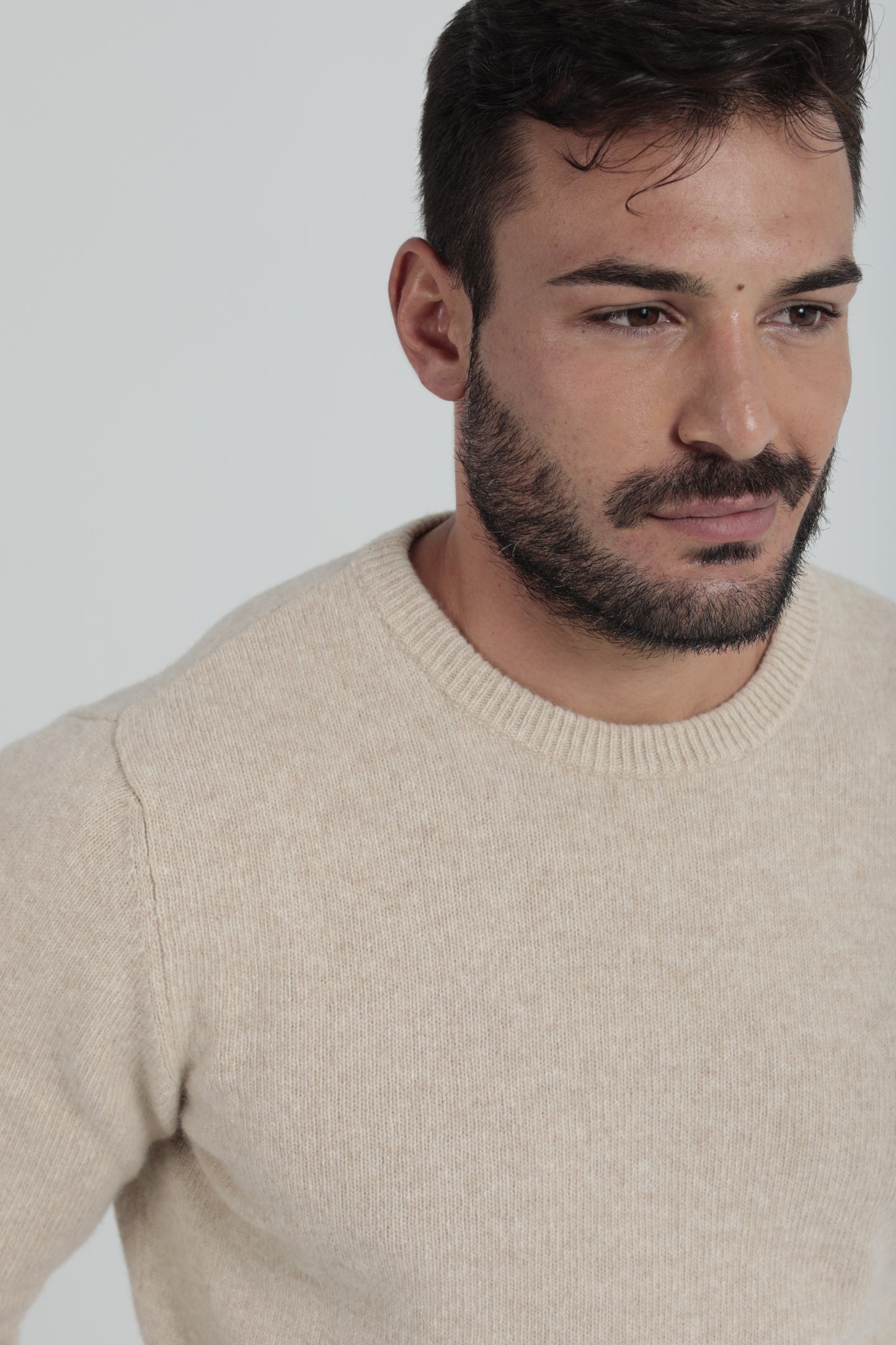 JERSEY LISO 100% LANA MERINO BEIGE