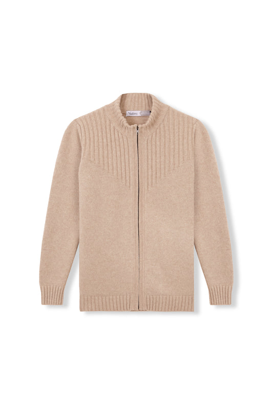 CHAQUETA CREMALLERA BEIGE