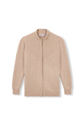 BEIGE REISSVERSCHLUSSJACKE
