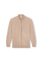 BEIGE REISSVERSCHLUSSJACKE