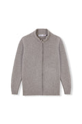 GRAUE JACKE MIT REISSVERSCHLUSS