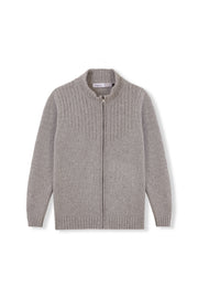 GRAUE JACKE MIT REISSVERSCHLUSS