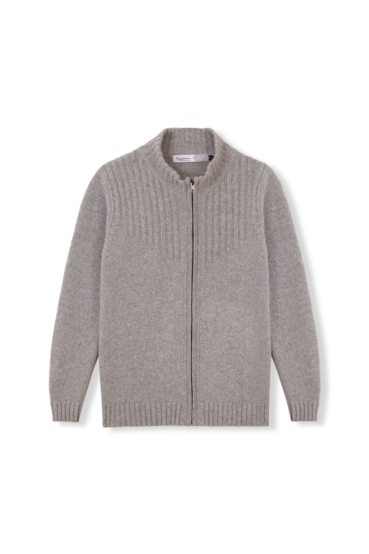 GRAUE JACKE MIT REISSVERSCHLUSS
