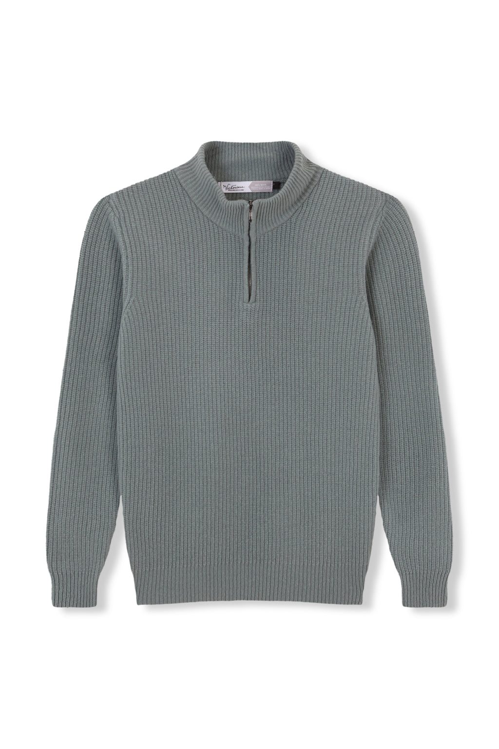 STRICKJACKE MIT REISSVERSCHLUSS 100% WOLLE MINZE