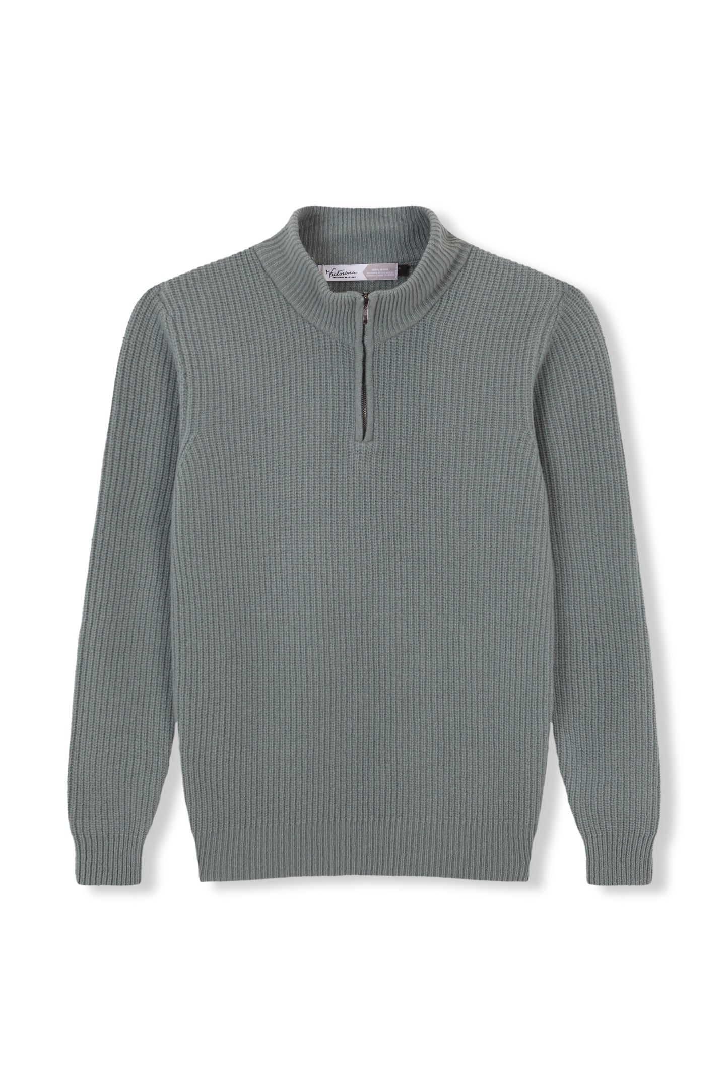 JERSEY MEDIA CREMALLERA 100% LANA MENTA