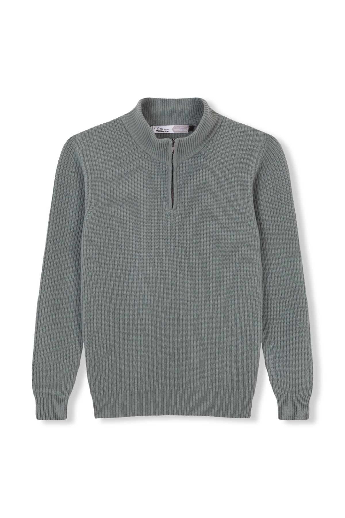 STRICKJACKE MIT REISSVERSCHLUSS 100% WOLLE MINZE