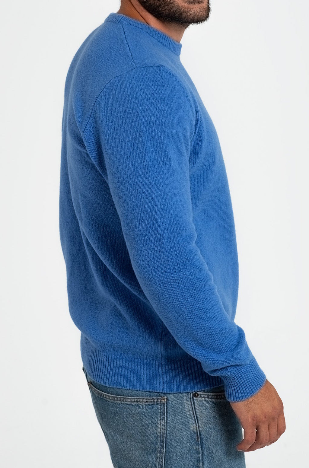 JERSEY LISO 100% LANA MERINO AZUL