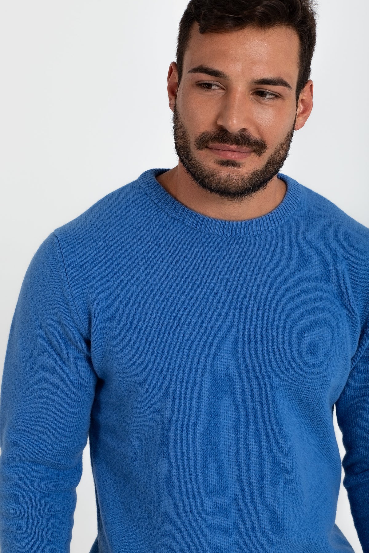 JERSEY LISO 100% LANA MERINO AZUL