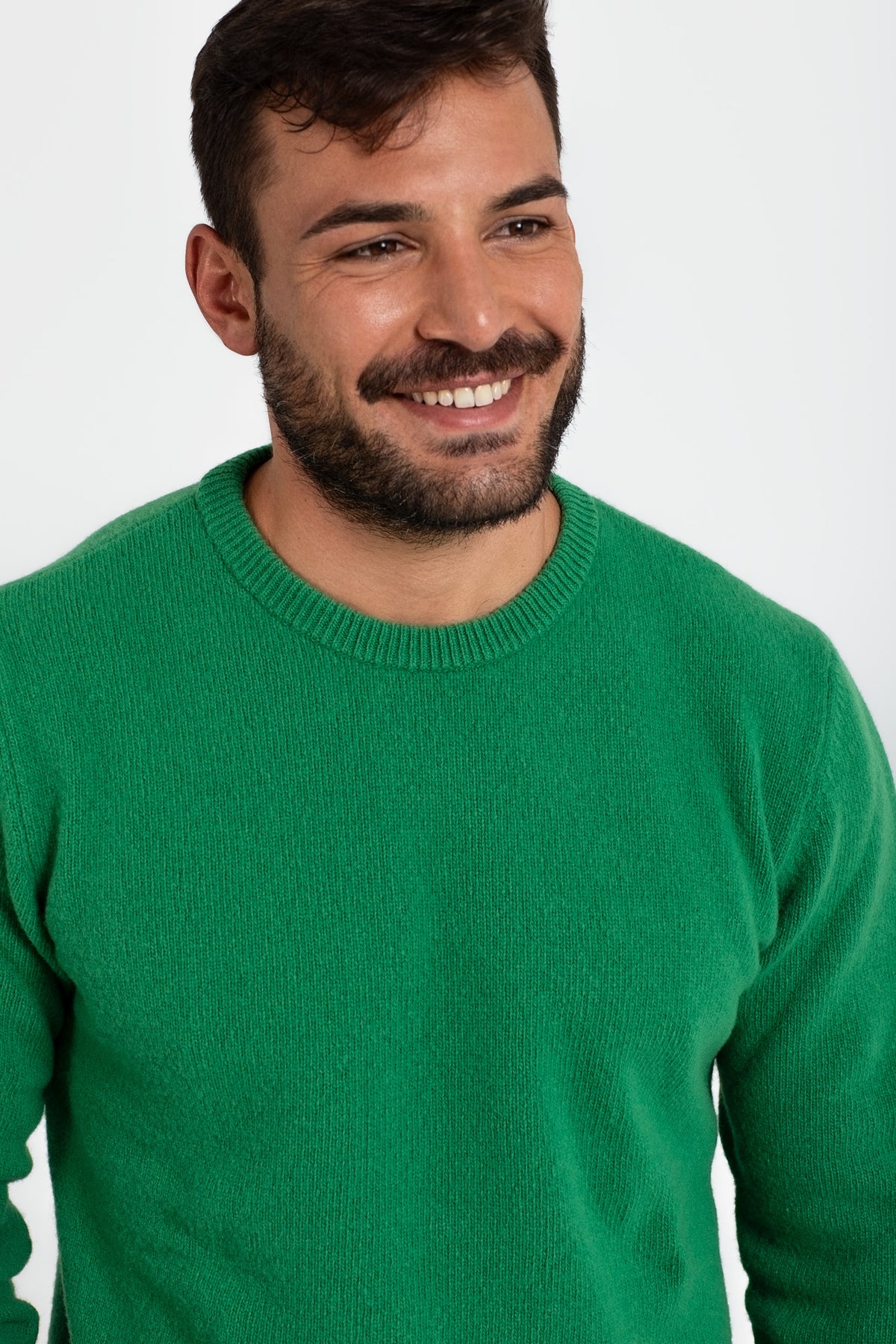 JERSEY LISO 100% LANA MERINO VERDE