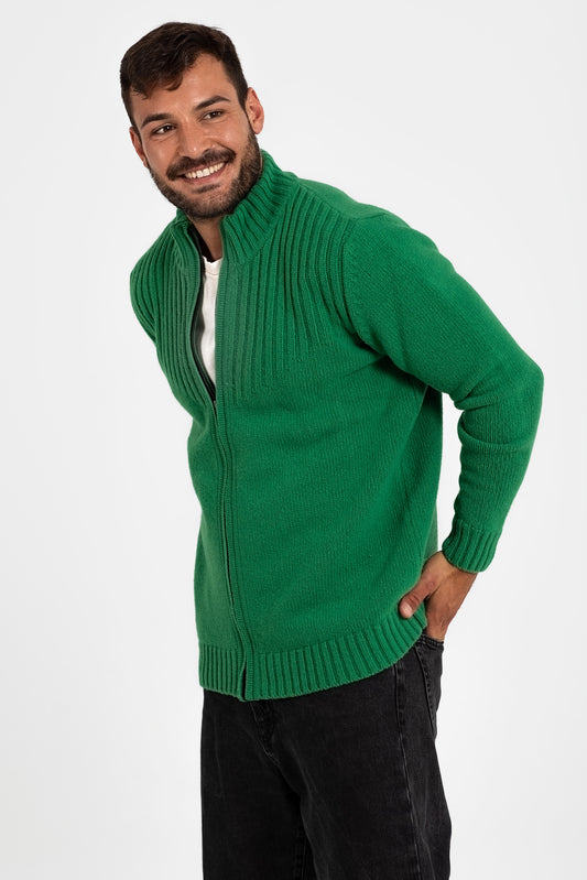 CHAQUETA CREMALLERA VERDE