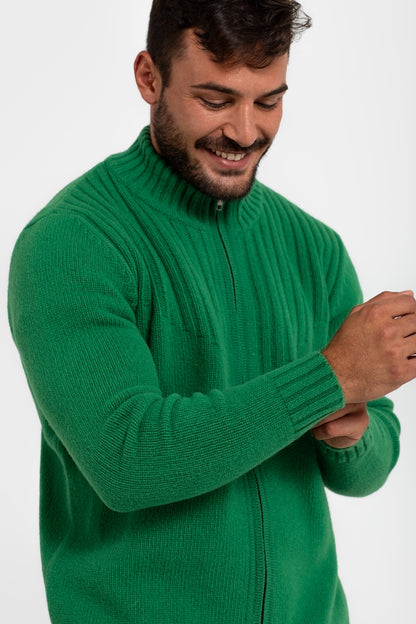 CHAQUETA CREMALLERA VERDE