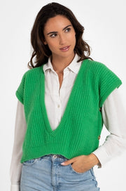 CHALECO 100% LANA VERDE