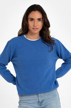 JERSEY LISO 100% LANA MERINO AZUL