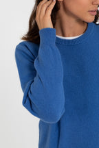 JERSEY LISO 100% LANA MERINO AZUL