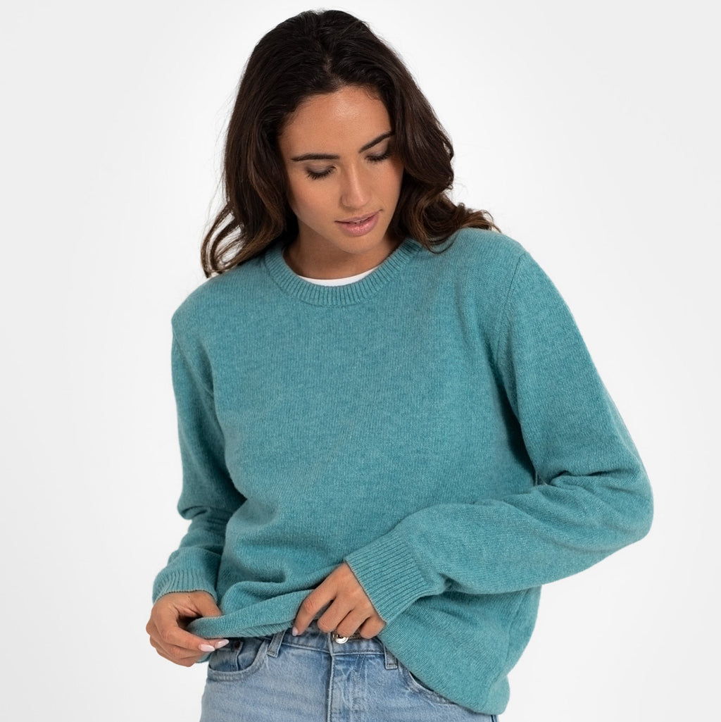 JERSEY LISO 100% LANA MERINO AGUAMARINA