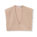 CHALECO 100% LANA BEIGE