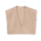 CHALECO 100% LANA BEIGE